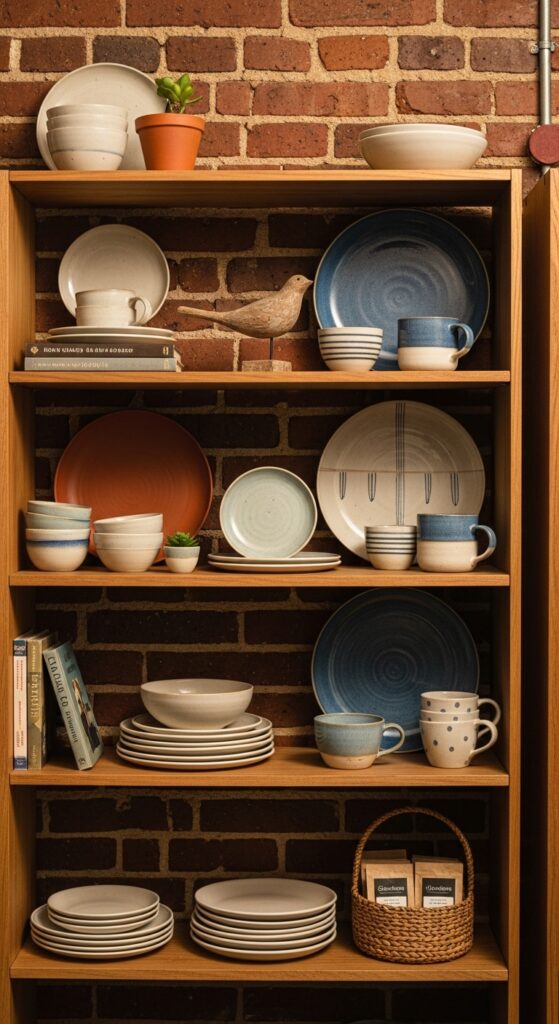 23 Bohemian Kitchen Decor Modern Twist Secrets 18 Artisanal Dishware Display