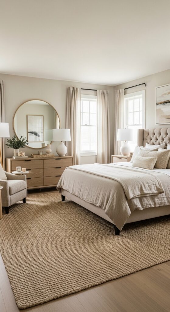 25 Modern Beige Bedroom Ideas for a Warm and Sophisticated Look 26 Beige Bedroom With Balanced Proportions