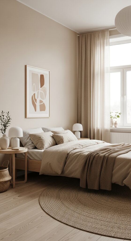 25 Modern Beige Bedroom Ideas for a Warm and Sophisticated Look 23 Beige Bedroom With Cozy Reading Nook