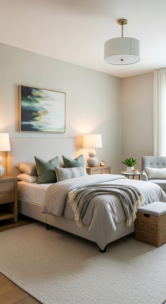 17 Guest Bedroom Decor Ideas That Feel Hotel-Worthy 12 Calm Visual Flow