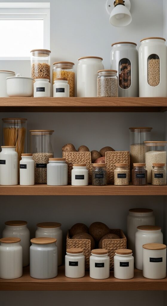  Calm and Organized Neutral Pantries