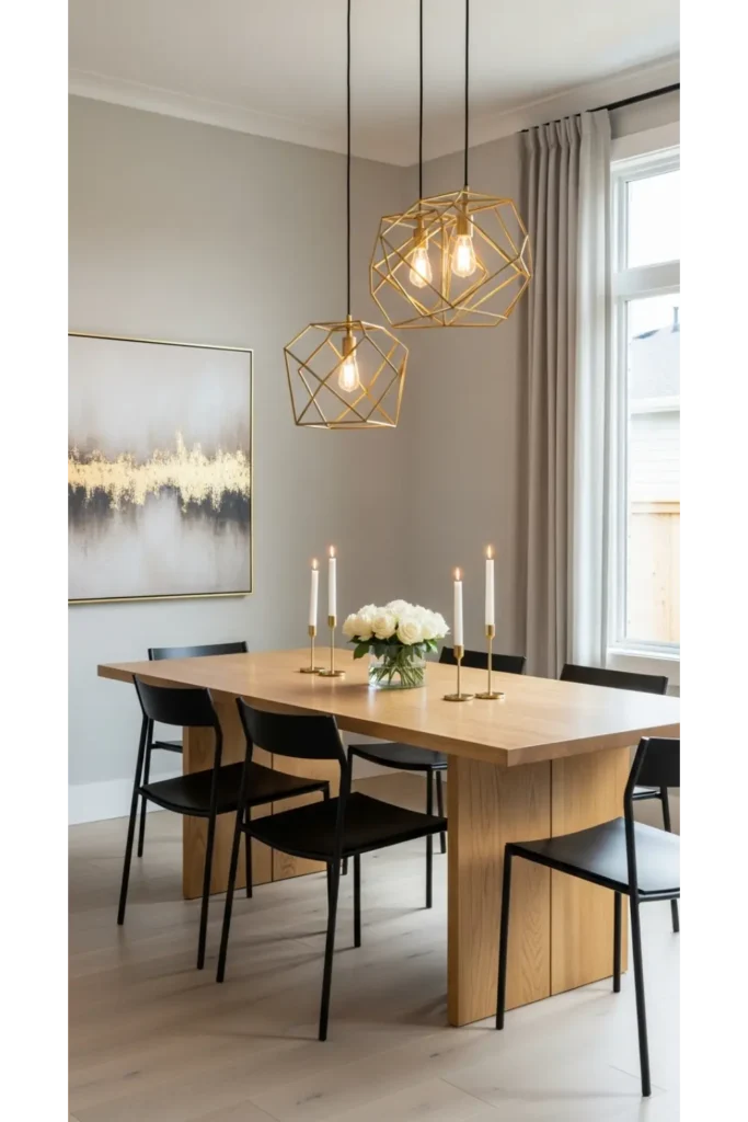 Modern dining room with elegant decor