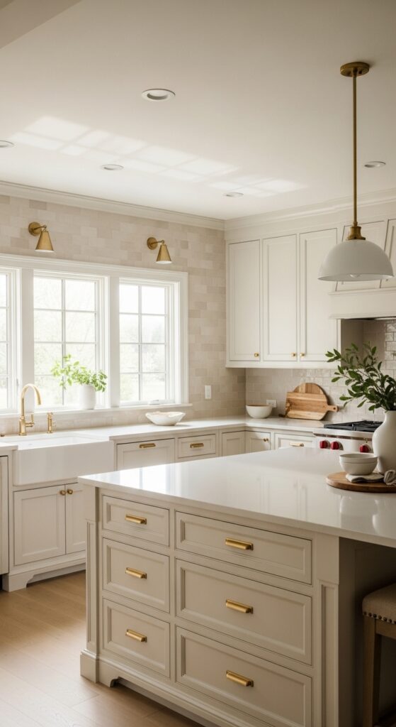 Gentle White Kitchens with Cozy Undertones