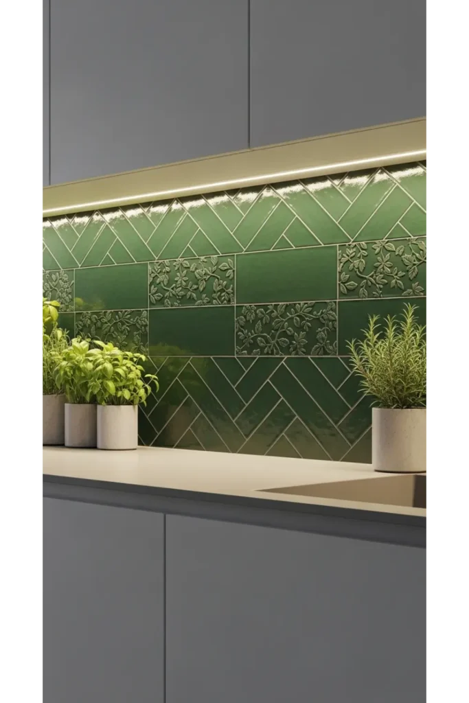 Green Backsplash Escape The Vertical Garden Oasis