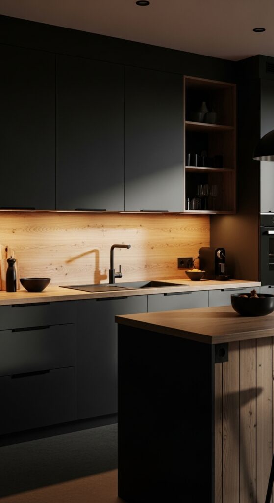 20 Moody Kitchen Decor Ideas You Won’t Stop Scrolling 20 Hidden Storage for Visual Calm