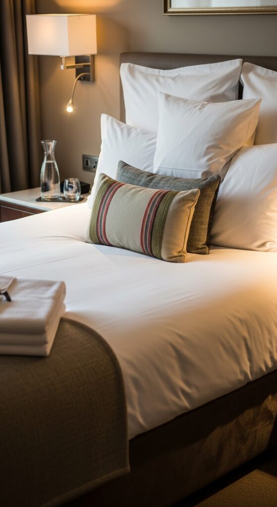 17 Guest Bedroom Decor Ideas That Feel Hotel-Worthy 4 Hotel-Style Bed Styling