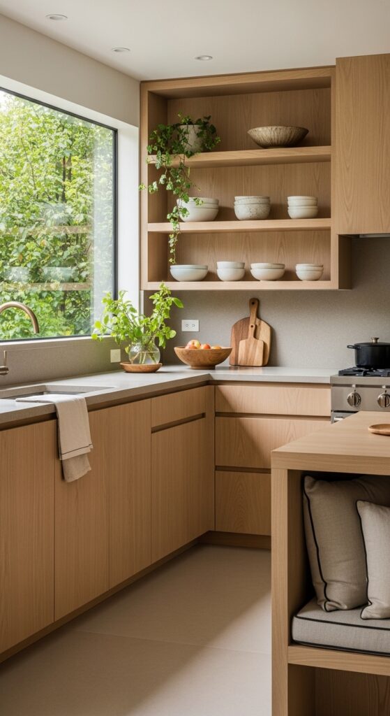 L-Shaped Layout Efficient Cooking Spaces