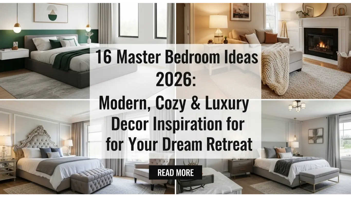 16 Master Bedroom Ideas 2026: Modern, Cozy & Luxury Decor Inspiration for Your Dream Retreat