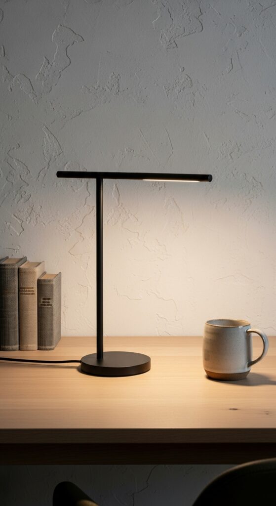 22 Minimalist Office Decor with Texture on a Budget 20 Matte Finish Desk Lamp