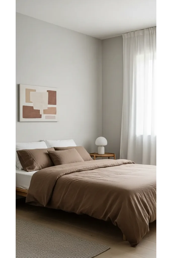 11 Gorgeous Mocha Tones for a Cozy Bedroom Retreat 10 Minimal Decor with Mocha as the Star