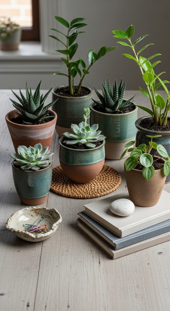 22 Minimalist Office Decor with Texture on a Budget 7 Minimalist Planters with Natural Fibers