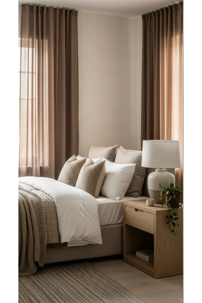 11 Gorgeous Mocha Tones for a Cozy Bedroom Retreat 8 Mocha Curtains That Frame the Room