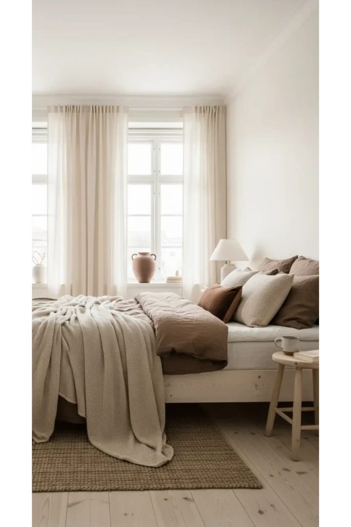 11 Gorgeous Mocha Tones for a Cozy Bedroom Retreat 4 Mocha and Cream Color Balance for Lightness