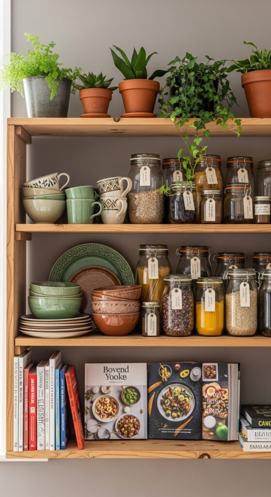23 Bohemian Kitchen Decor Modern Twist Secrets 3 Open Shelving with Personal Collections