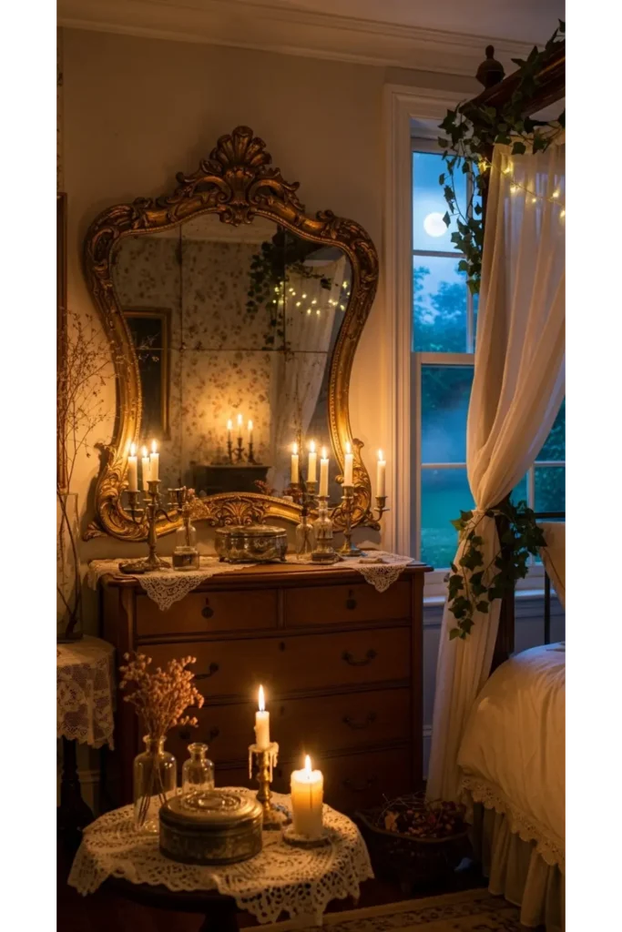 10 Victorian Fairycore Decor Hacks That Make Your Home Feel Like a Storybook! 3 Ornate Mirrors with Aged Finishes.