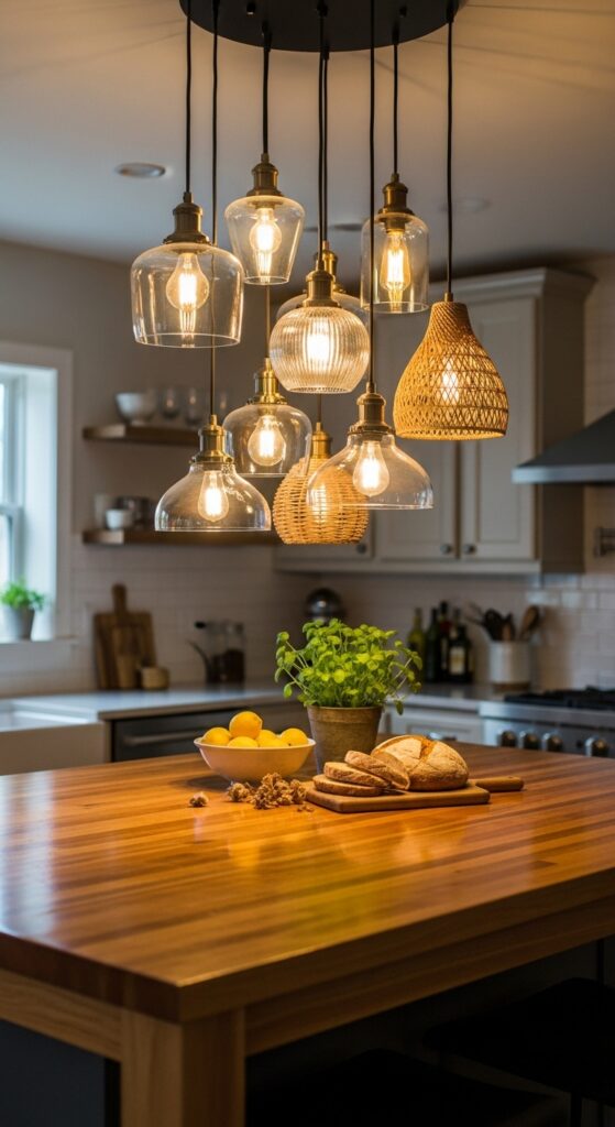 23 Bohemian Kitchen Decor Modern Twist Secrets 20 Pendant Lamps Over Work Zones