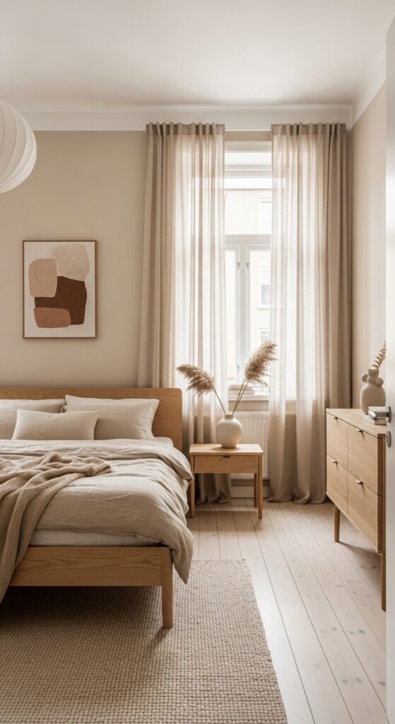 25 Modern Beige Bedroom Ideas for a Warm and Sophisticated Look 22 Scandinavian-Inspired Beige Bedroom