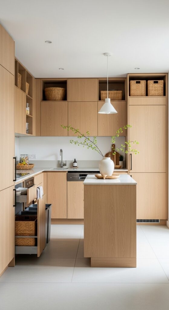 Smart Space Solutions for Small Japandi Kitchens