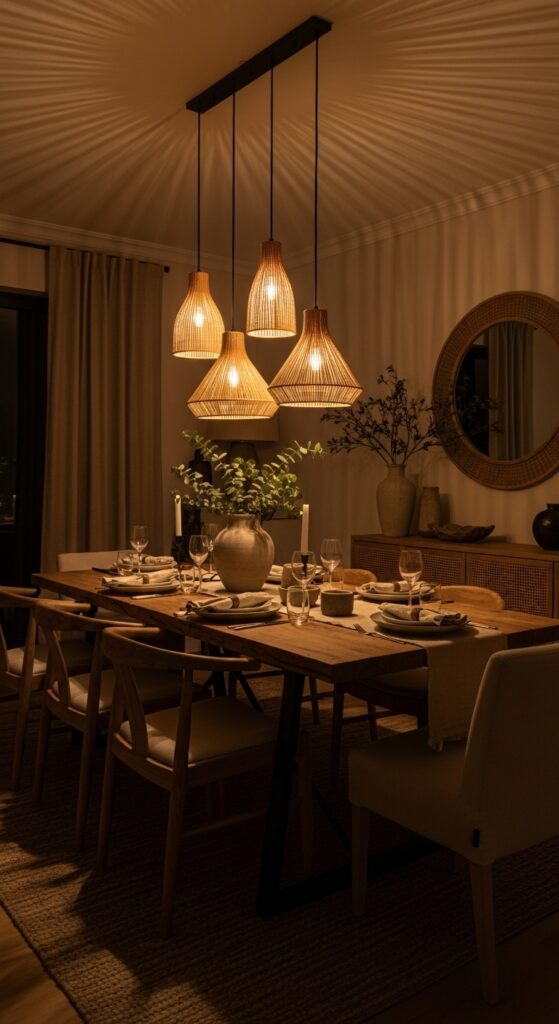 Soft, Diffused Lighting for Evening Dining