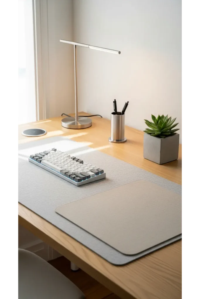 22 Minimalist Office Decor with Texture on a Budget 10 Soft Fabric Mouse Pads and Desk Mats