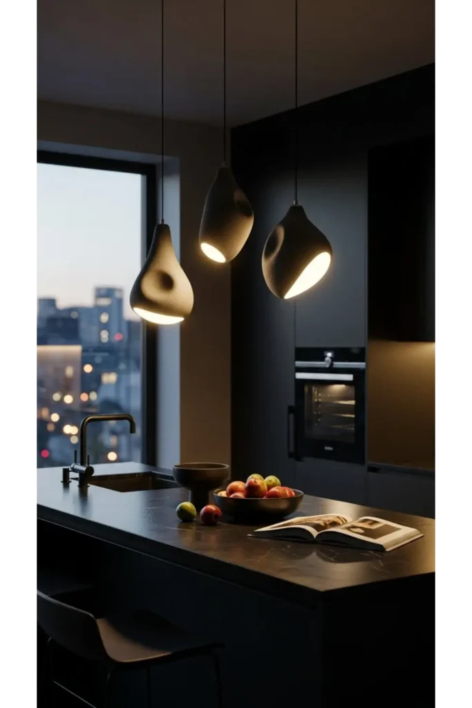 16 Modern Kitchen Styling Methods You’ll Love 4 Modern kitchen with stylish pendant lights