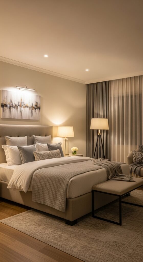 17 Guest Bedroom Decor Ideas That Feel Hotel-Worthy 15 Thoughtfully Curated Nighttime Lighting