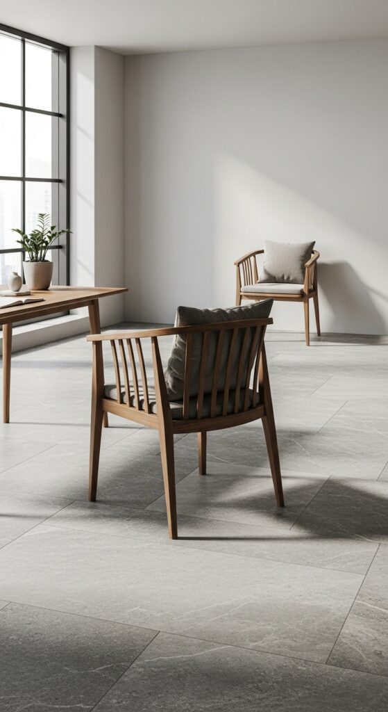 21 stone and wood office design accents with natural vibes 13 Wood Seating That Encourages Comfort