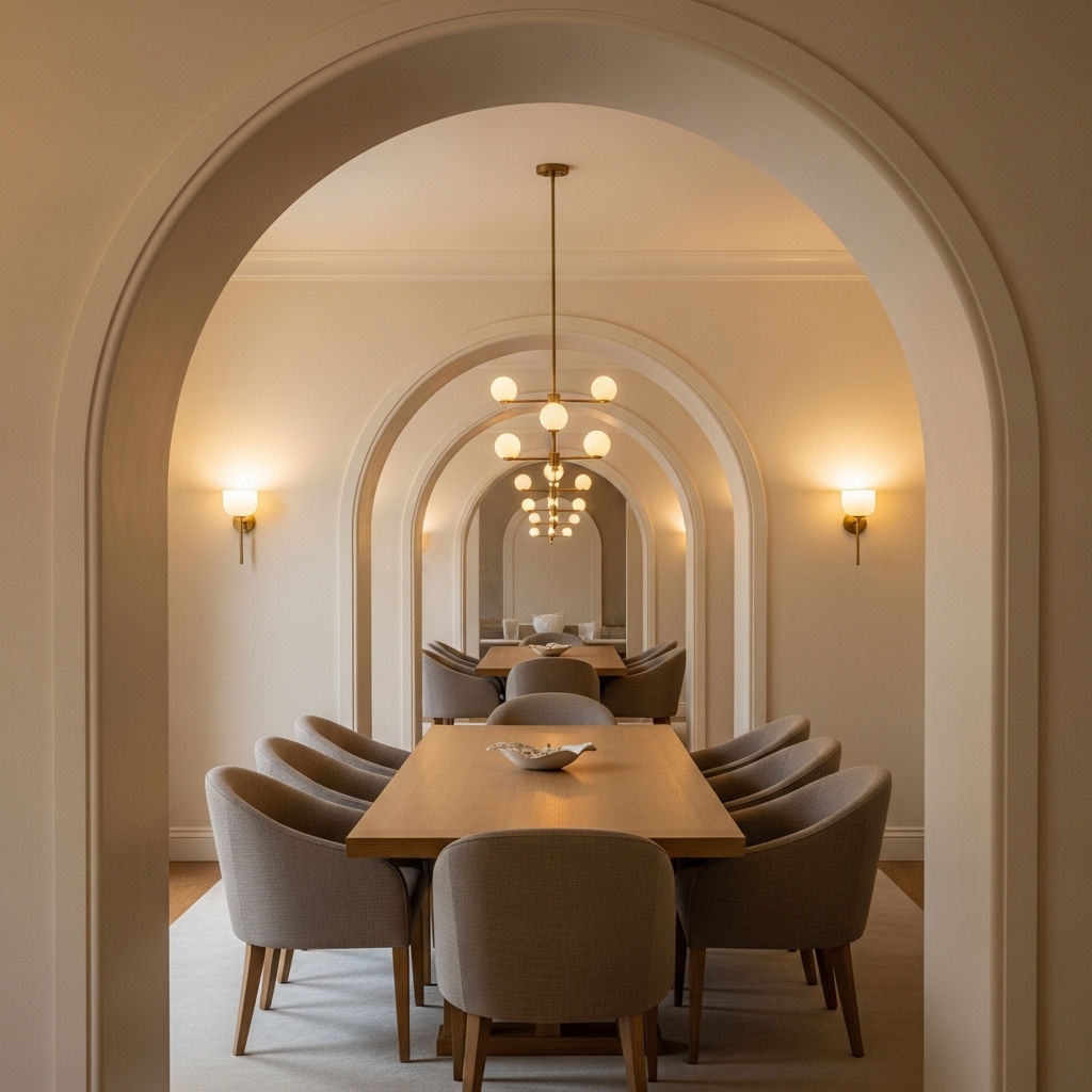 16 Neutral Dining Room Decor Ideas for Modern Homes 15 ARCHED