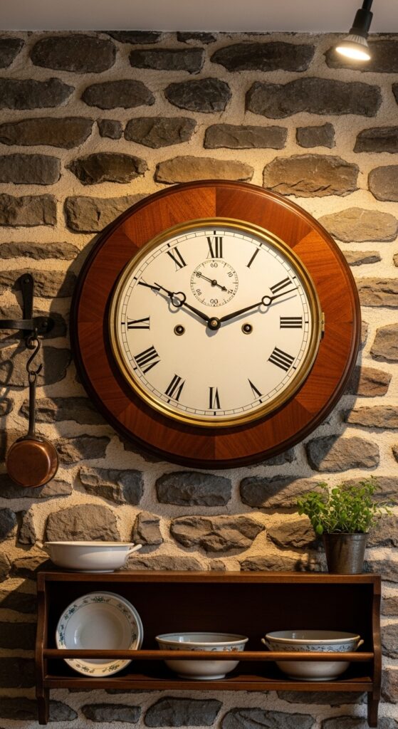 French Country Kitchen Decor: 21 Lived-In Cozy Looks 17 Antique Oversized Wall Clocks