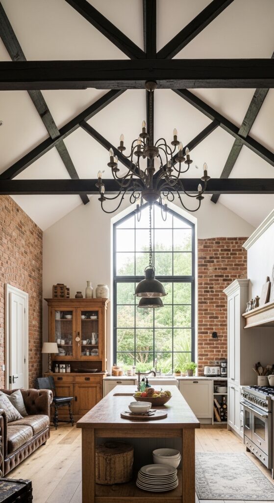 French Country Kitchen Decor: 21 Lived-In Cozy Looks 5 Architectural Exposed Ceiling Beams