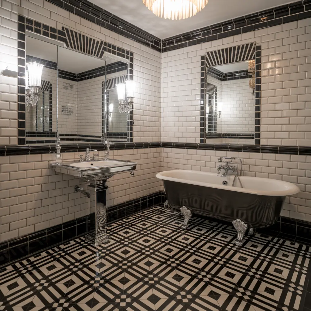 Lavish 1920s Bathroom Ideas Dripping In Elegance 5 Art Deco Tile Patterns