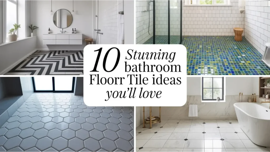 10 Stunning Bathroom Floor Tile Ideas You’ll Love 4 Bathroom Floor Tiles Ideas