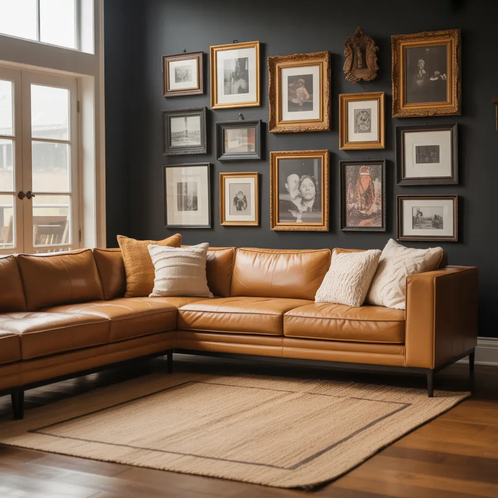 18 Black and Tan Living Room Ideas for Timeless, Sophisticated Comfort 14 Black and Tan Gallery Wall