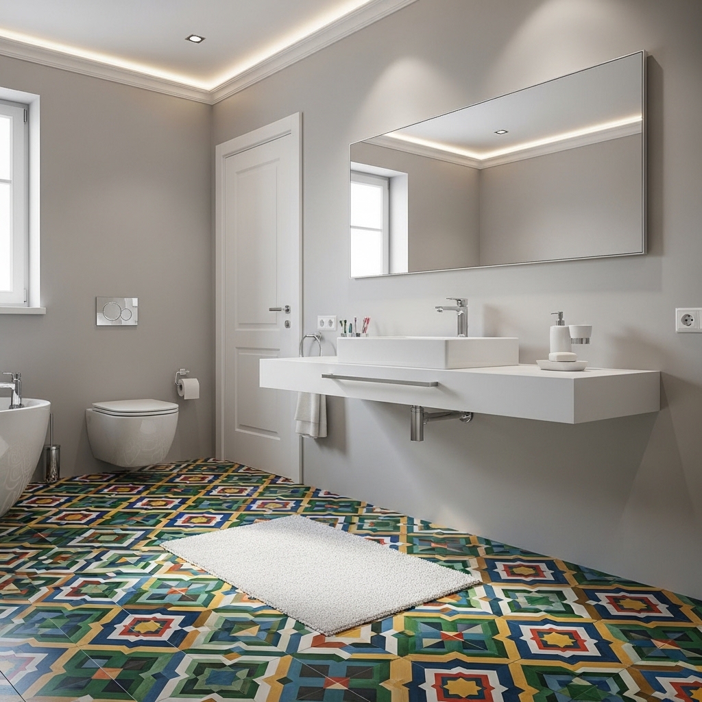 10 Stunning Bathroom Floor Tile Ideas You’ll Love 10 Bold Accent Tiles