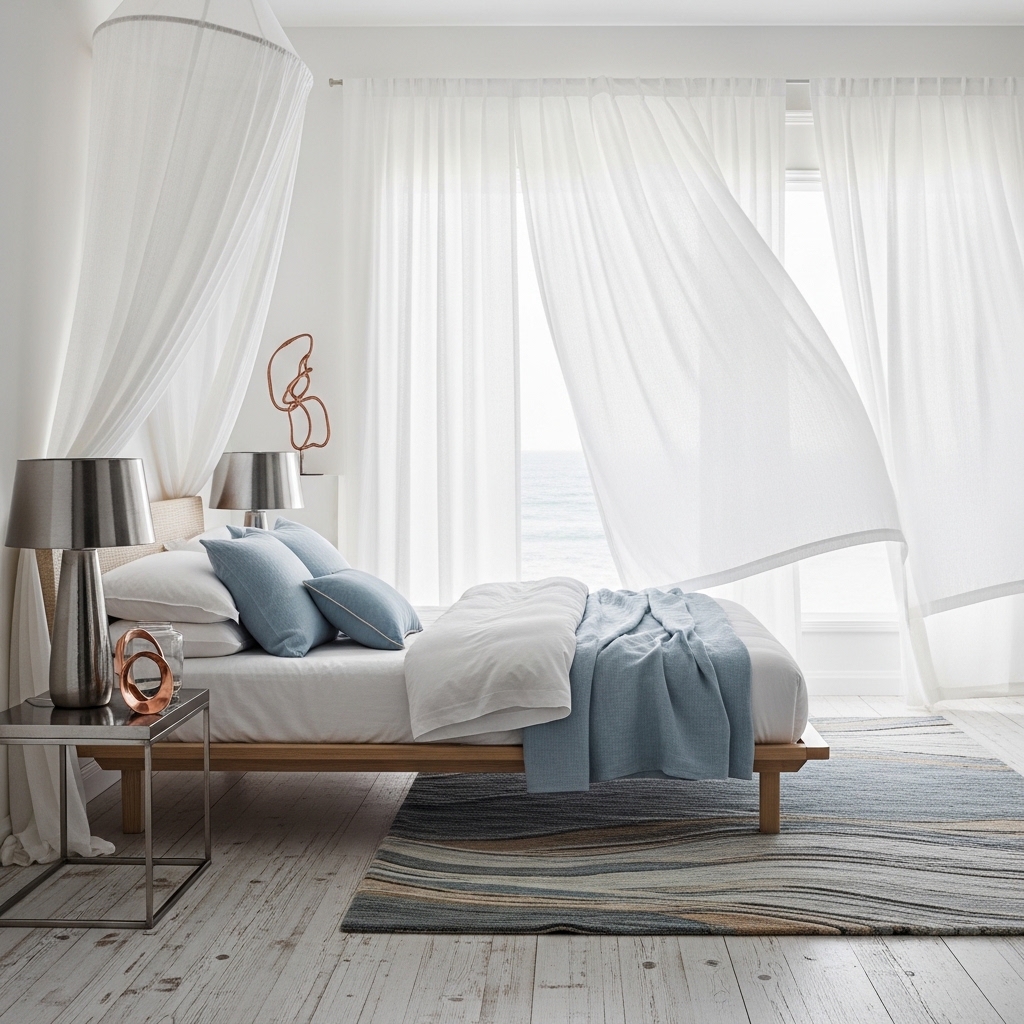 21 Boho Coastal Bedroom Ideas That Capture the Spirit of Coastal Bohemia 10 Airy coastal bedroom