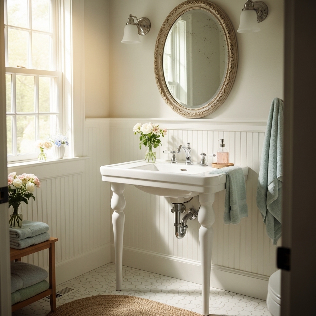 14 Stunning Joanna Gaines Bathroom Transformations 5 Bright and Airy Cottage Bathroom