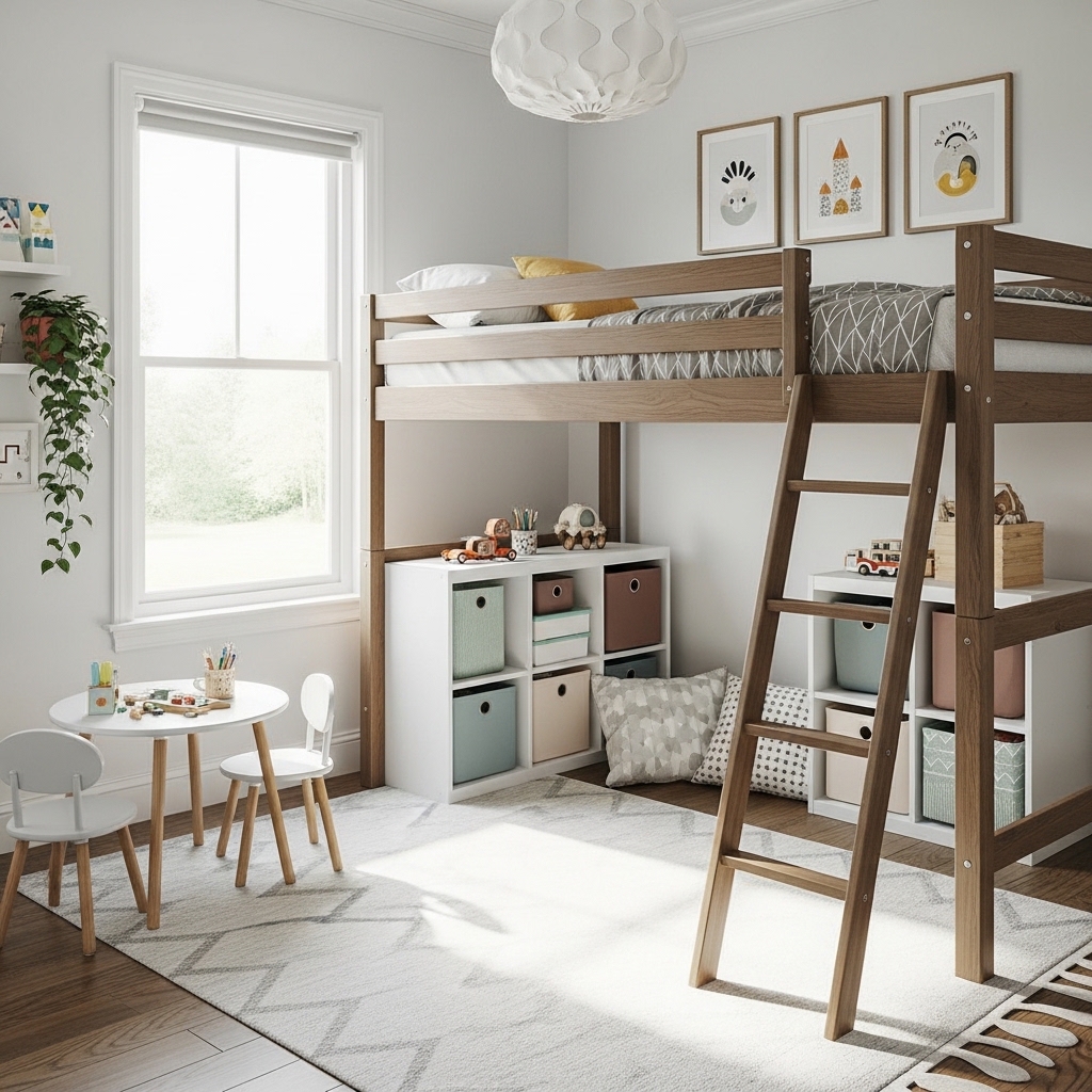 19 Kids Bedroom Ideas: Creative & Fun Designs You’ll Love 17 Build a Loft Bed with a Play Area Underneath