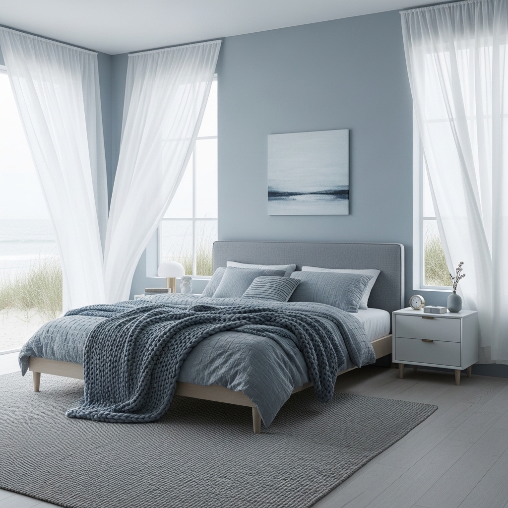 21 Boho Coastal Bedroom Ideas That Capture the Spirit of Coastal Bohemia 5 coastal haze