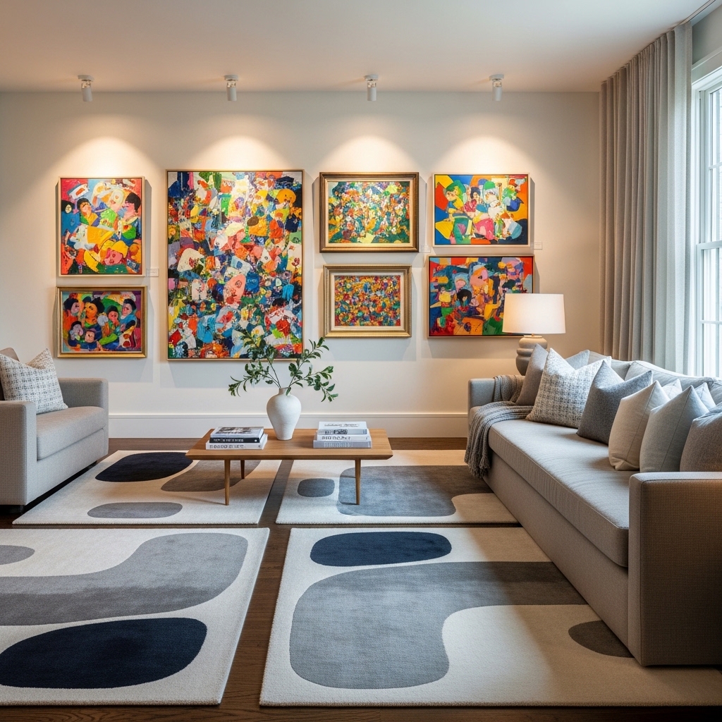 14 Modern Contemporary Living Room Ideas to Add Personality 4 Color and Art as the Main Characters