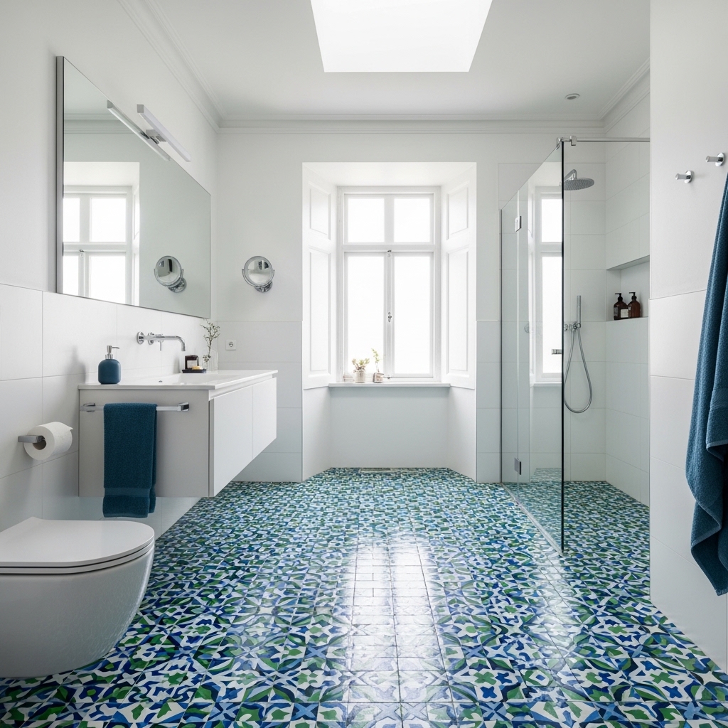 10 Stunning Bathroom Floor Tile Ideas You’ll Love 4 Colorful Mosaic Designs