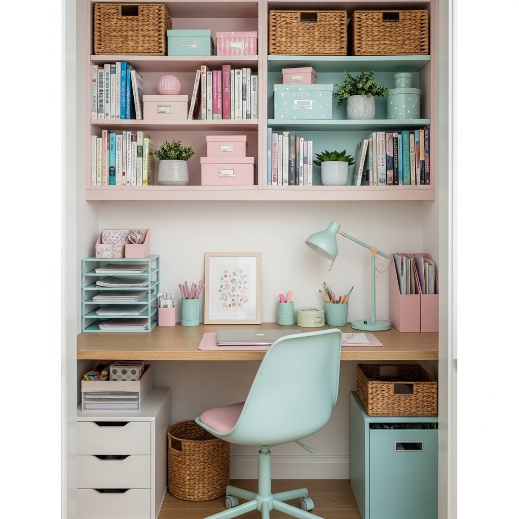 Compact Alcove with Built In Storage