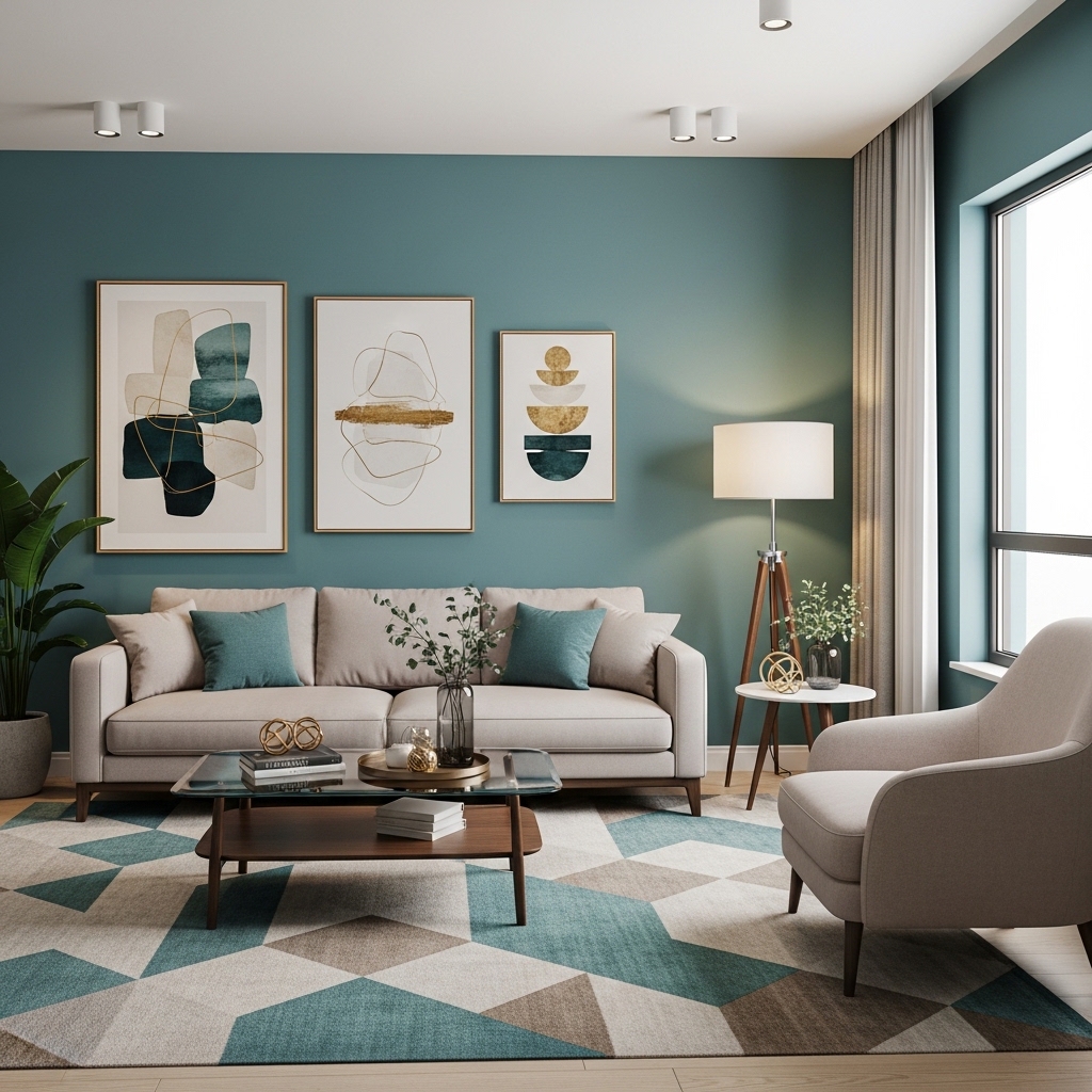 24 Stunning Living Room Paint Color Ideas That Pair Perfectly with Off White Furniture! 8 Cool Teal