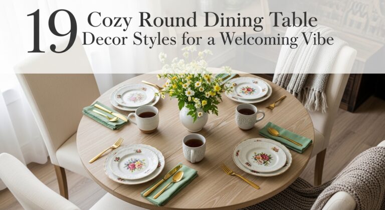 Cozy Round Dining Table Decor Style