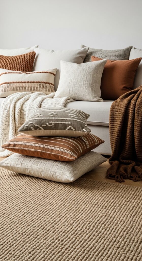 Cozy Textiles for an Earthy Modern Style
