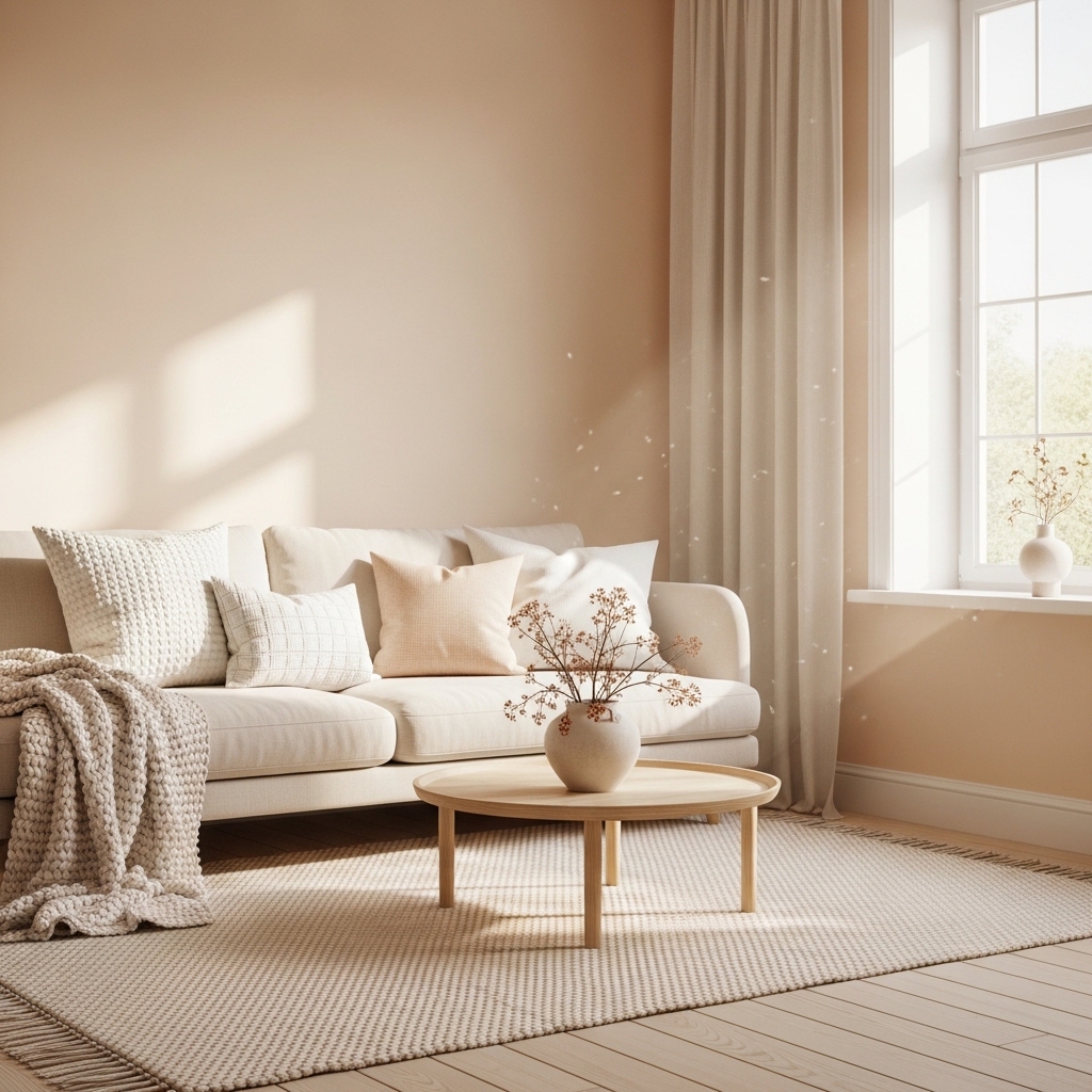 24 Stunning Living Room Paint Color Ideas That Pair Perfectly with Off White Furniture! 23 Creamy Peach