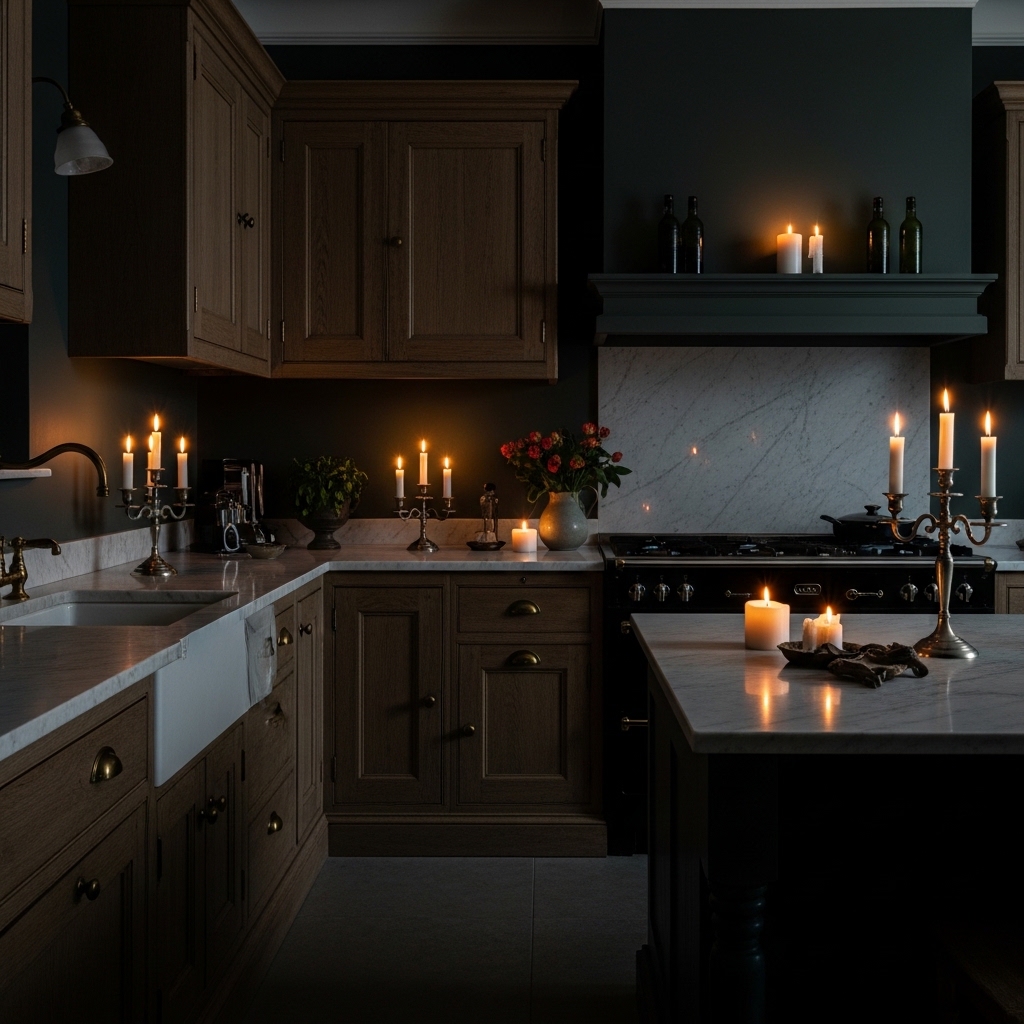 Top 20 Dark Academia Kitchen Ideas to Add Vintage Charm and Timeless Elegance 2 Create a Moody Color Palette