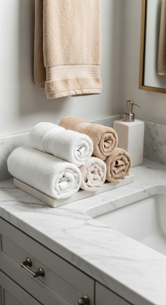 Create a Stylish Hand Towel Display