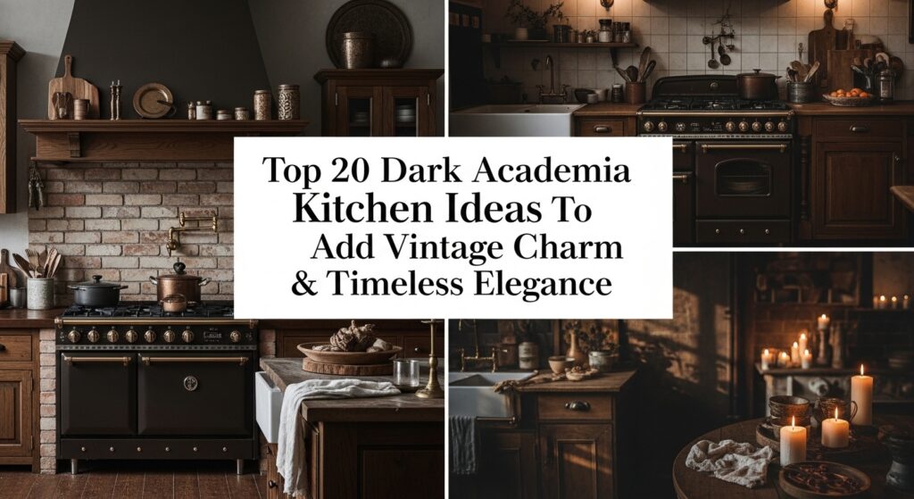 Top 20 Dark Academia Kitchen Ideas to Add Vintage Charm and Timeless Elegance 6 Dark Academia Kitchen Ideas
