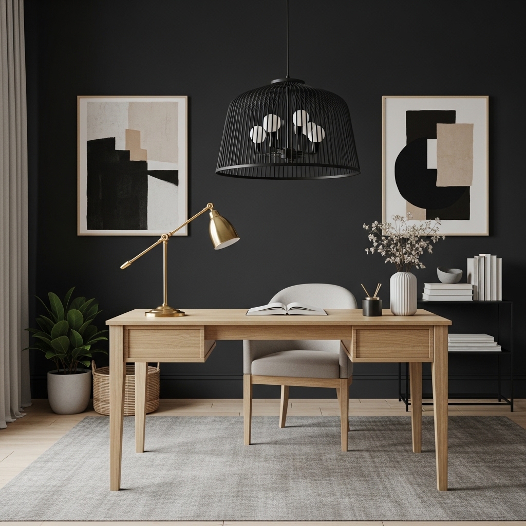 Dark Home Office Colors