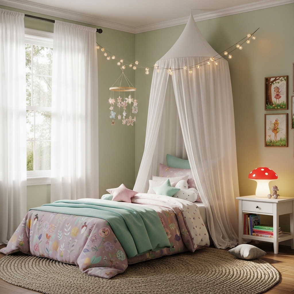 19 Kids Bedroom Ideas: Creative & Fun Designs You’ll Love 6 Canopy Bed for a Fairytale Feel